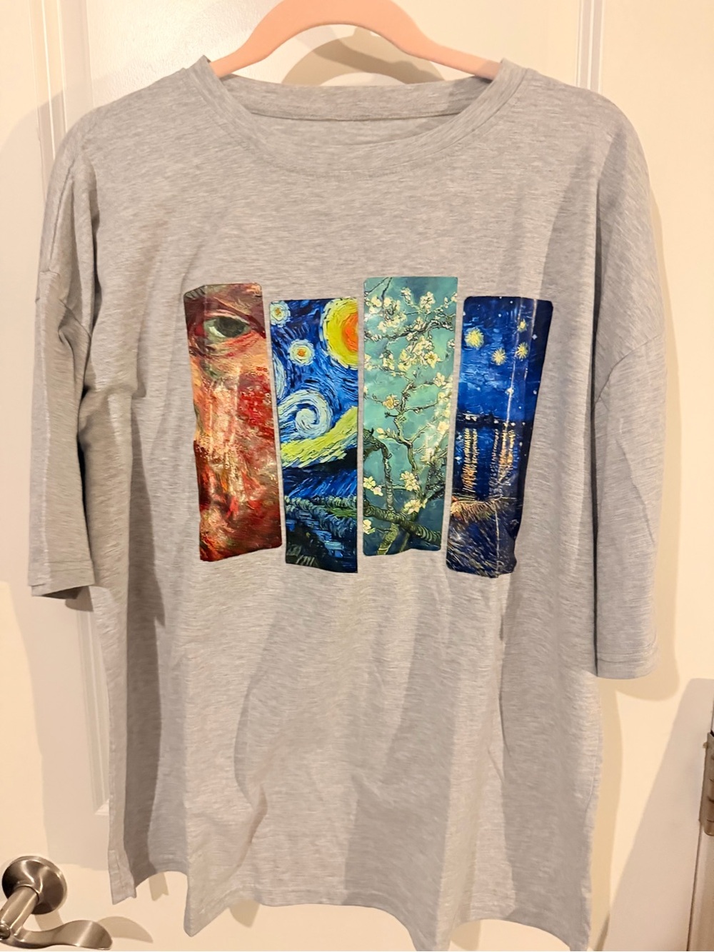 Art Print Gray Short-Sleeve Tee